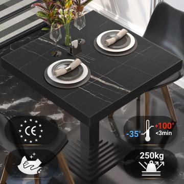 BRASIL | Piani tavolo Ristorante | L:P 60 x 60 cm | Marmo nero