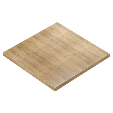 BRASIL | Melamin Bistro Tischplatte | 70 x 70 x 2,5 cm | Quadratisch | Eiche