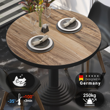 BRAZILIË | Gastrotafelblad | Ø80cm | Sheesham | Rondom