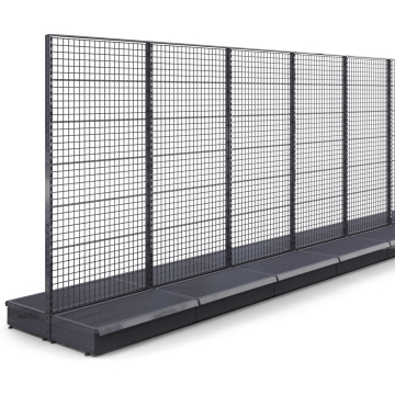 BROOKLYN | Centrumhylla med galler | B1200xH225cm | Komplett uppsättning