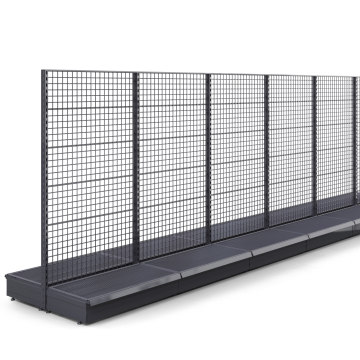 BROOKLYN | Estante central de rejilla | W1400xH195cm | Juego completo