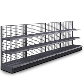 BROOKLYN | Estantería de pared enrejada | A400xA135cm | Incl. 2 estantes | Juego completo