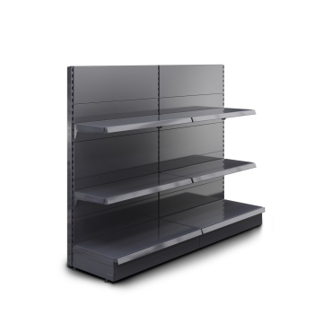 BROOKLYN | Etagère murale gondole | L200xH165cm | 2 étagères incluses | Kit complet