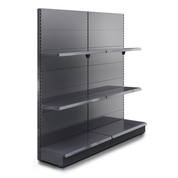 BROOKLYN | Etagère murale gondole | L200xH225cm | 2 étagères incluses | Kit complet