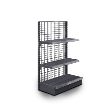 BROOKLYN | Etagère murale grillagée | L100xH165cm | 2 étagères incluses | Kit complet