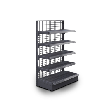 BROOKLYN | Etagère murale grillagée | L100xH165cm | 4 étagères incluses | Kit complet