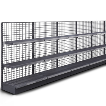 BROOKLYN | Etagère murale grillagée | L2000xH165cm | 2 étagères incluses | Kit complet