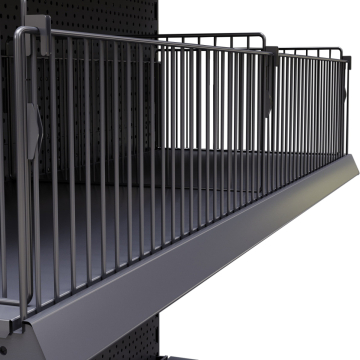 BROOKLYN | Frontalino in filo per scaffali | H17xL100cm | Colore antracite
