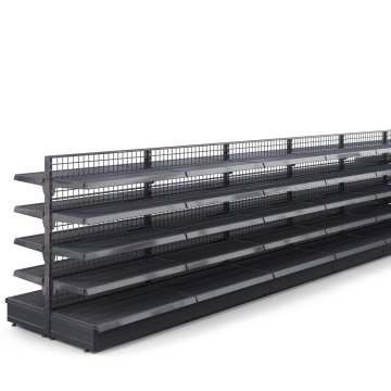 BROOKLYN | Gitter Mittelraumregal | B1200xH135cm | inkl. 4 Regalböden | Komplett Set