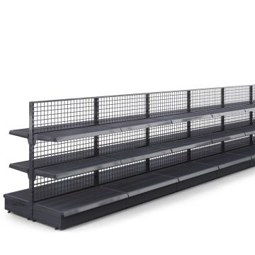 BROOKLYN | Gitter Mittelraumregal | B2200xH135cm |inkl. 2 Regalböden | Komplett Set