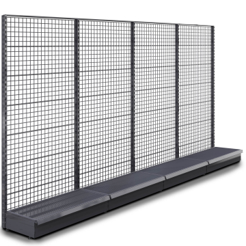 BROOKLYN | Gitter vegghylle | B400xH225cm | Komplett sett