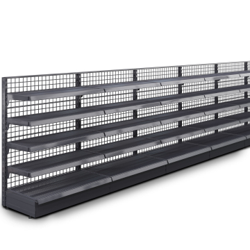 BROOKLYN | Gitter Wandregal | B2000xH135cm | Inkl. 4 Regalböden | Komplett Set