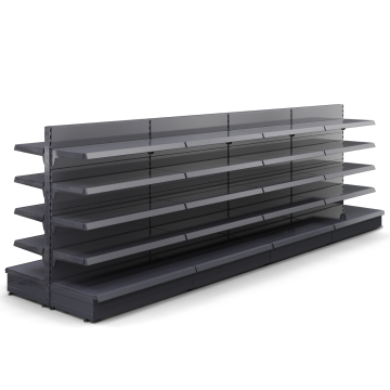 BROOKLYN | Gondole étagère centrale | L400xH135cm | 4 étagères incluses | Kit complet