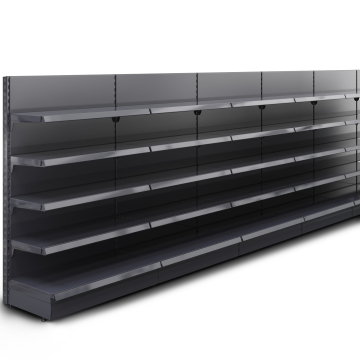 BROOKLYN | Scaffale a muro Gondola | L22000xH165cm | Incl. 4 ripiani | Set completo