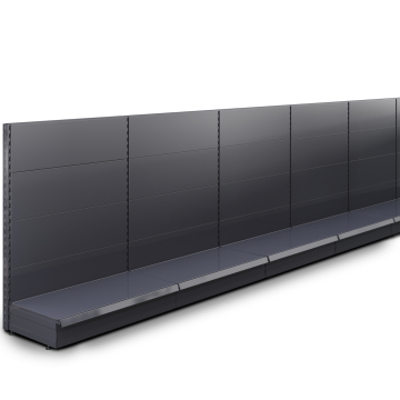 BROOKLYN | Gondel Wandregal | B2400xH135cm | Komplett Set