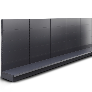 BROOKLYN | Gondel Wandregal | B2400xH165cm | Komplett Set