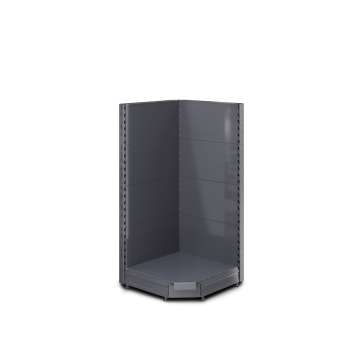 BROOKLYN | Gondola Corner Shelf | W75xH135cm | Complete Set