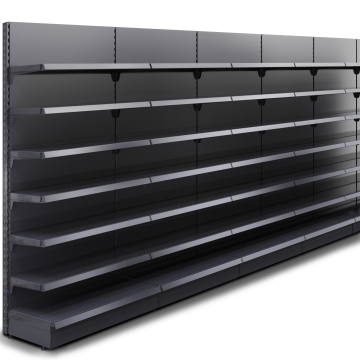 BROOKLYN | Gondola vägghylla | B24000xH225cm | Inkl. 6 hyllplan | Komplett set