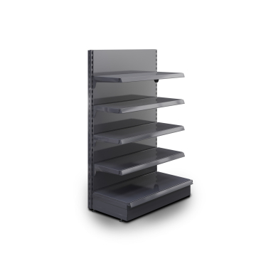 BROOKLYN | Gondola Wall Shelf | W100xH165cm | Incl. 4 Shelves | Complete Set
