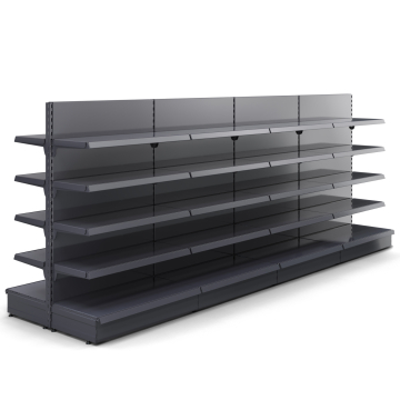 BROOKLYN | Gondole étagère centrale | L400xH165cm | 4 étagères incluses | Kit complet
