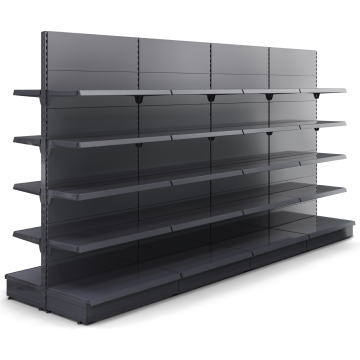 BROOKLYN | Gondole étagère centrale | L400xH225cm | 4 étagères incluses | Kit complet