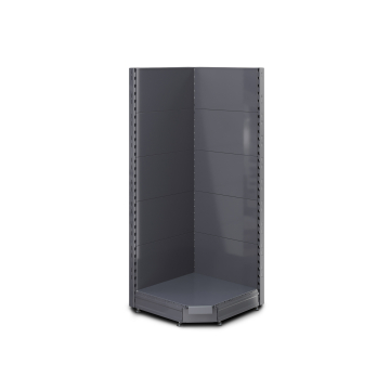 BROOKLYN | Półka narożna Gondola | W75xH165cm | Kompletny zestaw