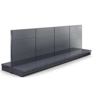 BROOKLYN | Półka środkowa z gondolą | W400xH135cm | Kompletny zestaw