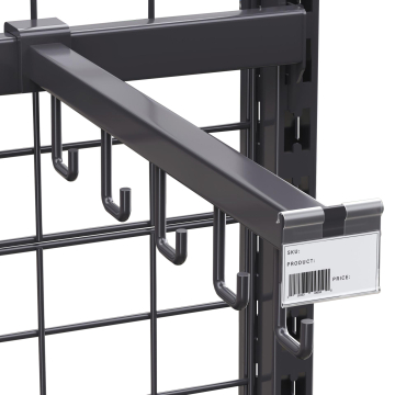 BROOKLYN | Producthaak | Hellingen arm | 40cm | 5xhaken | +Prijs houder