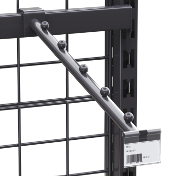 BROOKLYN | Producthaak | Hellingen arm | 40cm | 5xhaken | +Prijs houder