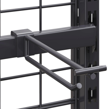 BROOKLYN | Producthaak | + Prijs houder | 20cm | Antraciet | Enkele haak