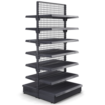 BROOKLYN | Rutenett midtromshylle | B100xH225cm | inkludert 6 hyller | Komplett sett