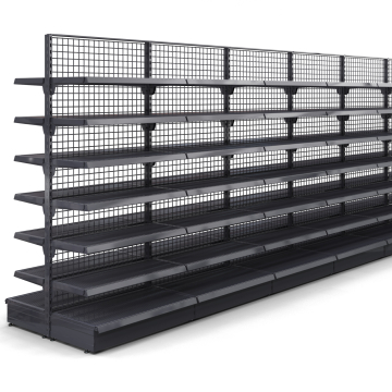 BROOKLYN | Rutenett midtromshylle | B2000xH225cm | inkludert 6 hyller | Komplett sett