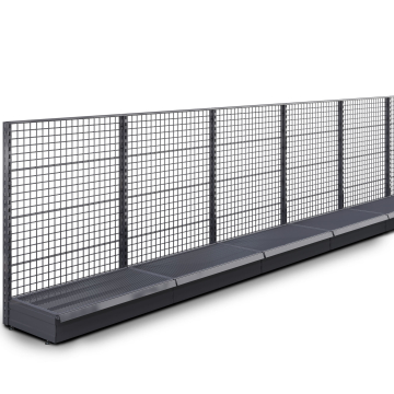 BROOKLYN | Scaffale a muro a reticolo | L1400xH135cm | Set completo