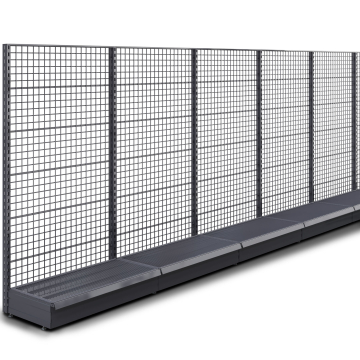 BROOKLYN | Scaffale a muro a reticolo | L2200xH195cm | Set completo