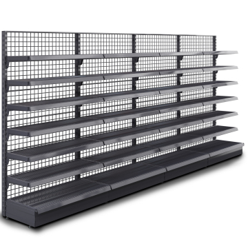 BROOKLYN | Scaffale a muro a reticolo | L400xH195cm | Incl. 6 ripiani | Set completo