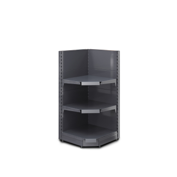 BROOKLYN | Scaffale angolare Gondola | L75xH135cm | Incl. 2 ripiani | Set completo