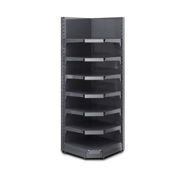 BROOKLYN | Scaffale angolare Gondola | L75xH195cm | Incl. 6 ripiani | Set completo
