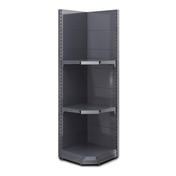 BROOKLYN | Scaffale angolare Gondola | L75xH225cm | Incl. 2 ripiani | Set completo