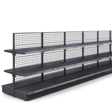 BROOKLYN | Scaffale centrale in rete | L1600xH165cm | incl. 2 ripiani | Set completo