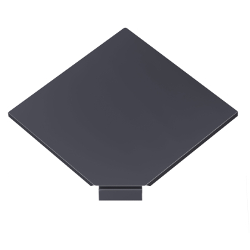 BROOKLYN | Tablette d'angle pour rayonnage de magasin | 47x47cm | Anthracite | Module d'angle