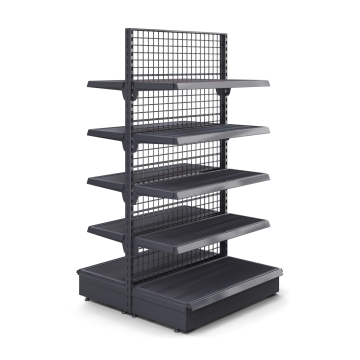 BROOKLYN | Étagère centrale grillagée | L100xH195cm | 4 étagères incluses | Kit complet