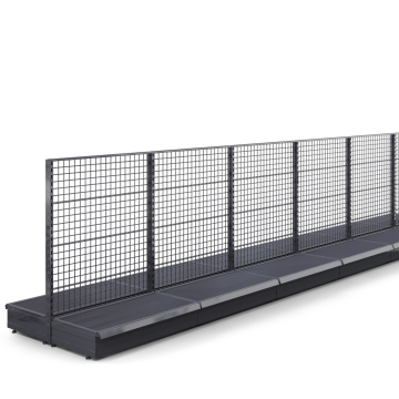 BROOKLYN | Étagère centrale grillagée | L1400xH135cm | Kit complet