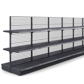 BROOKLYN | Étagère centrale grillagée | L2000xH195cm | 2 étagères incluses | Kit complet