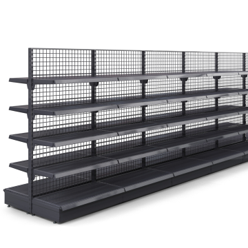 BROOKLYN | étagère centrale grillagée | L2000xH195cm | 4 étagères incluses | Kit complet