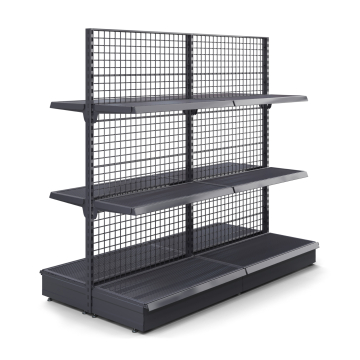 BROOKLYN | Étagère centrale grillagée | L200xH195cm | 2 étagères incluses | Kit complet