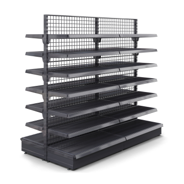 BROOKLYN | Étagère centrale grillagée | L200xH195cm | 6 étagères incluses | Kit complet