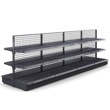 BROOKLYN | étagère centrale grillagée | L400xH135cm |2 étagères incluses | Kit complet