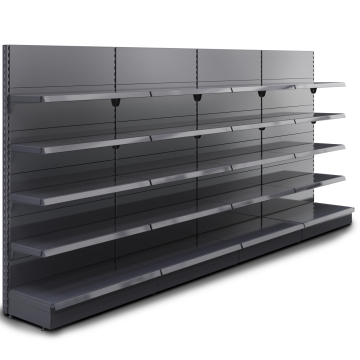 BROOKLYN | Étagère murale Gondel | L400xH195cm | Inclus 4 étagères | Ensemble complet