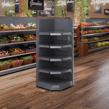 BROOKLYN | Gondola Hoekplank | B75xH165cm | Incl. 4 Planken | Complete Set