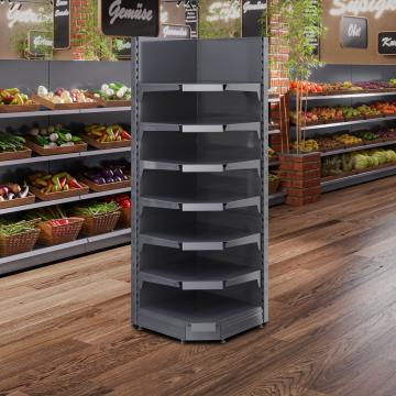 BROOKLYN | Gondola Hoekplank | B75xH195cm | Incl. 6 Planken | Complete Set